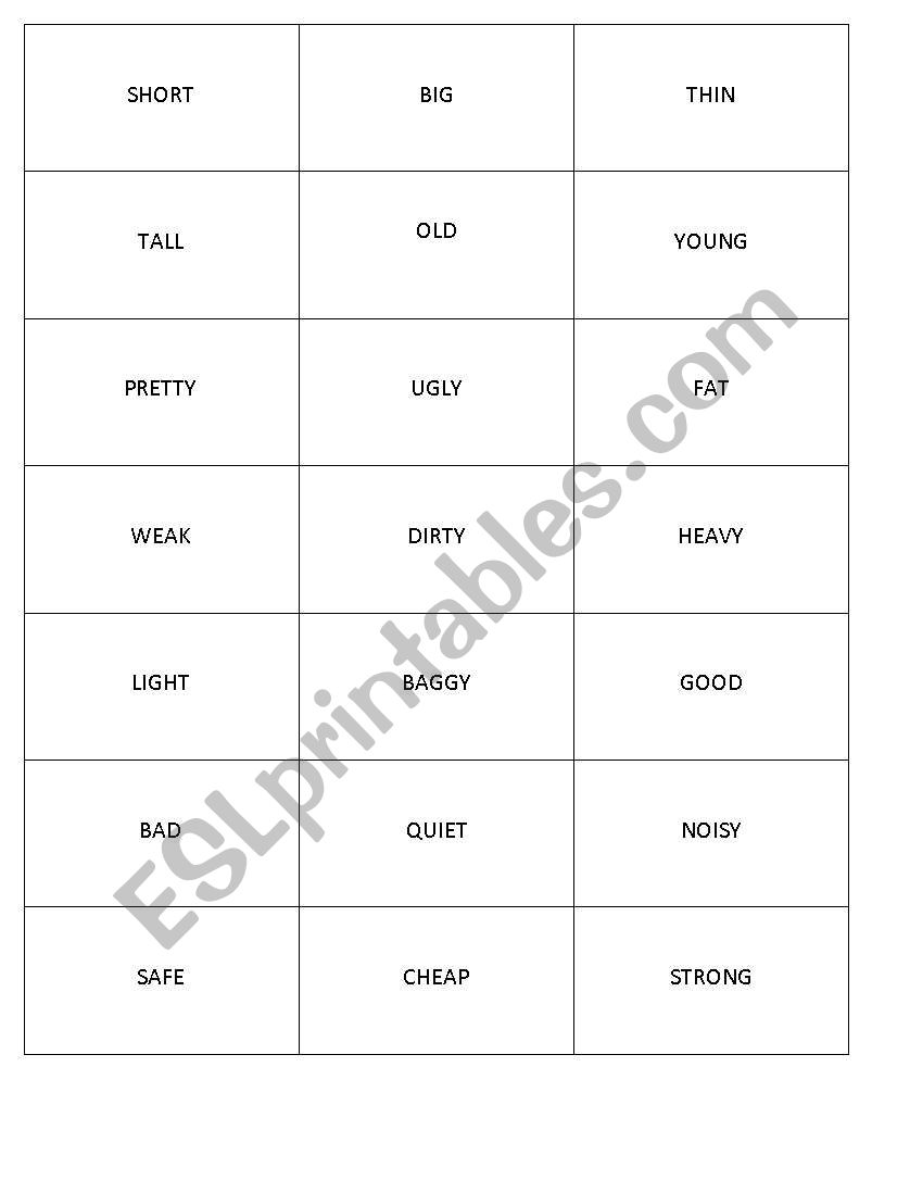 comparative and superlative game