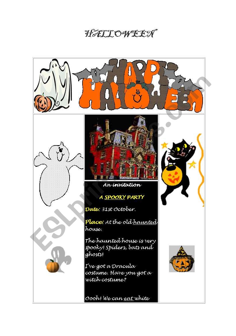 Halloween Party worksheet