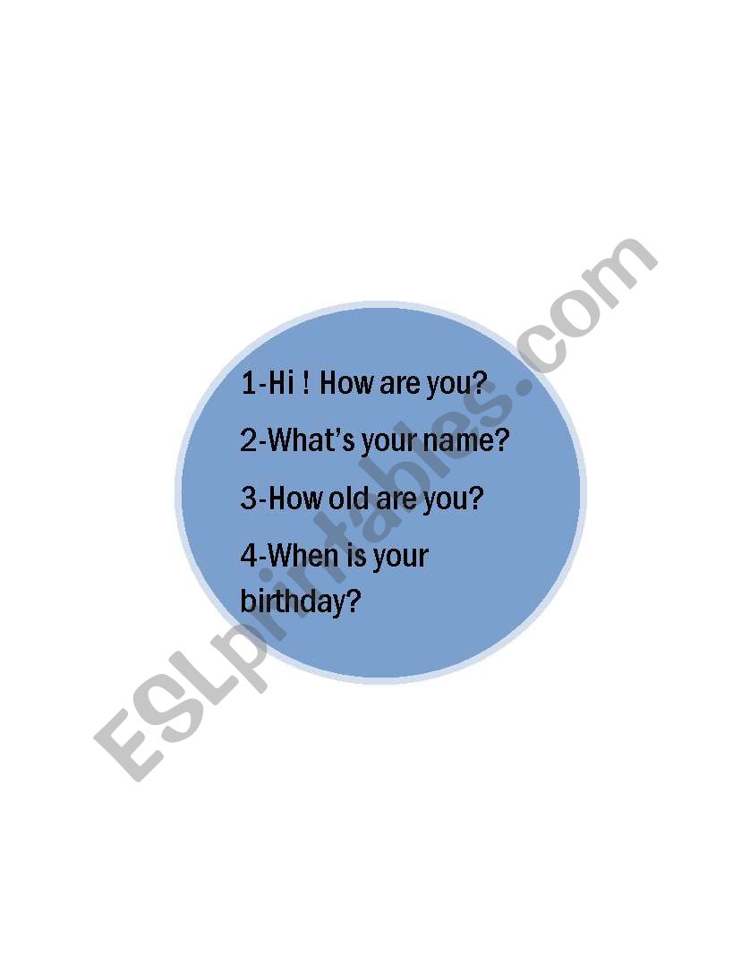 How are you? worksheet