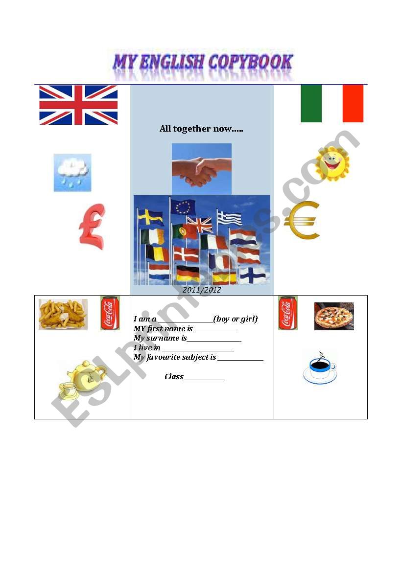 ***MY ENGLISH COPYBOOK***All EDITABLE!!!