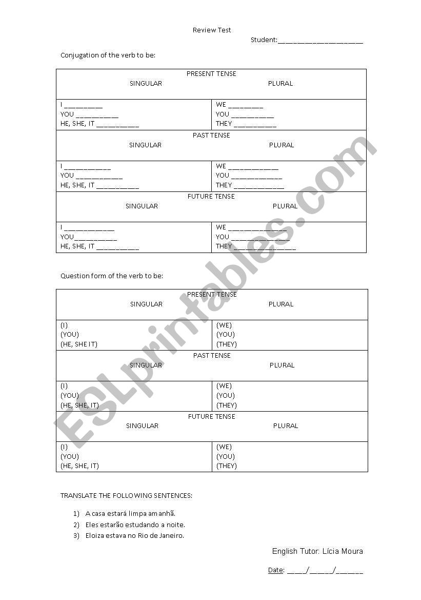 Quiz worksheet
