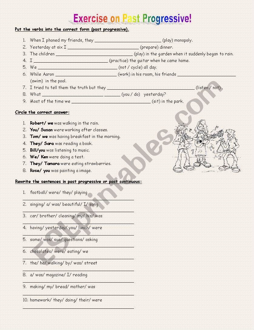 Past Progressive worksheet