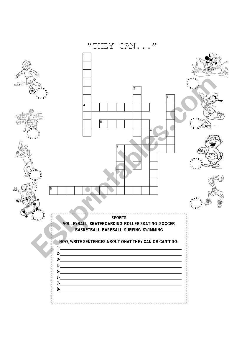 WHAT THEY CAN DO? worksheet