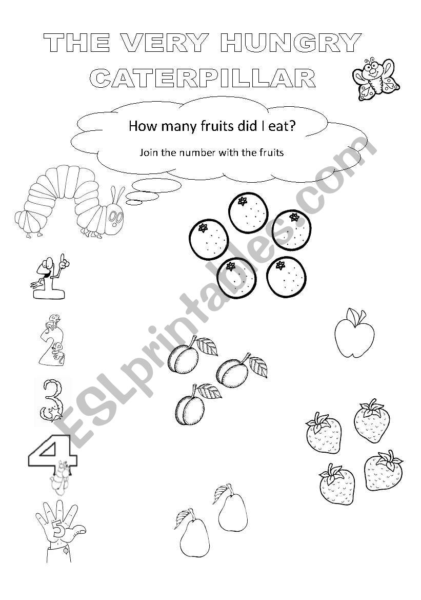 the very hungry caterpillar worksheet