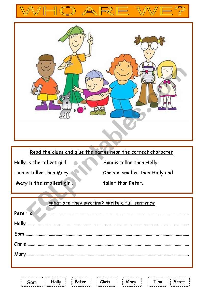 Comparatives 2 pages worksheet