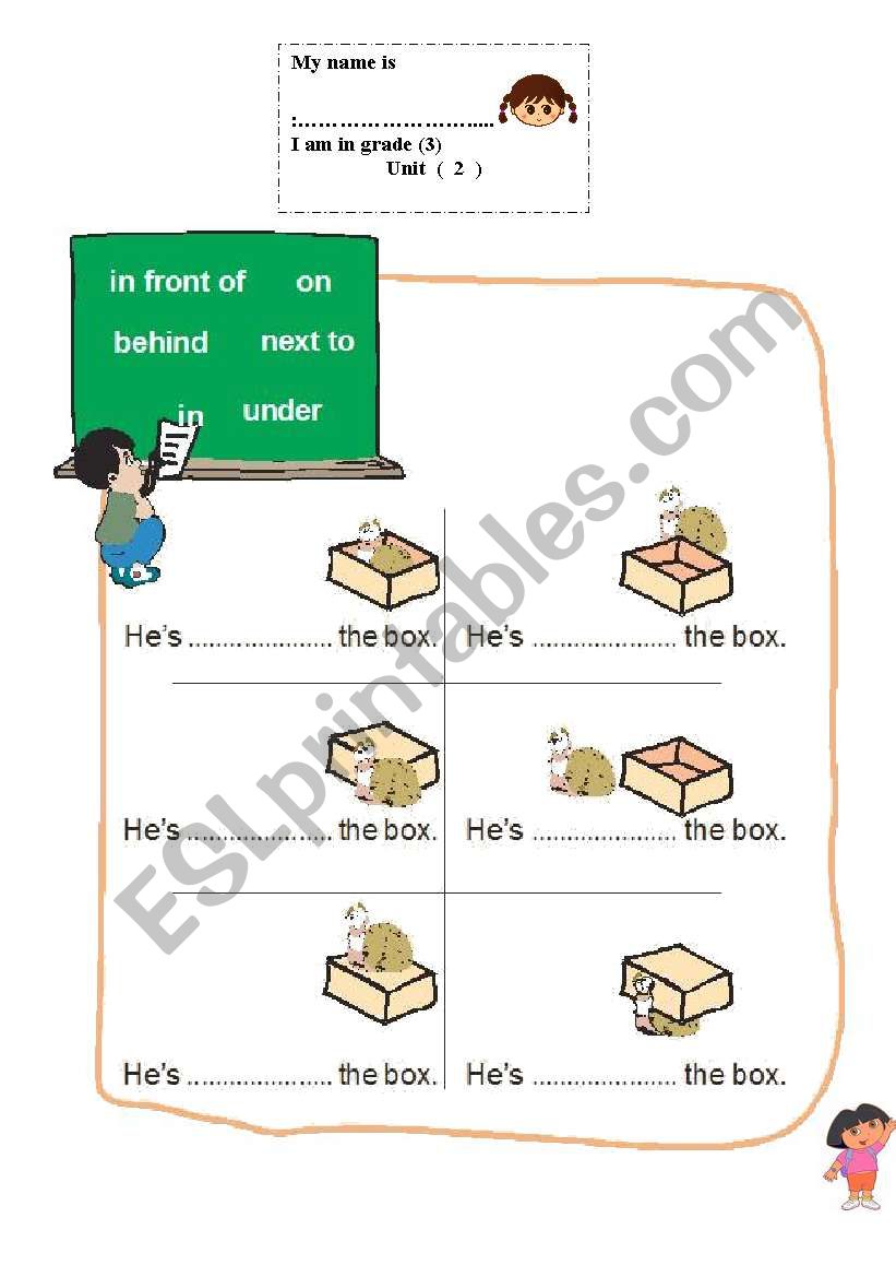  propositions of place worksheet