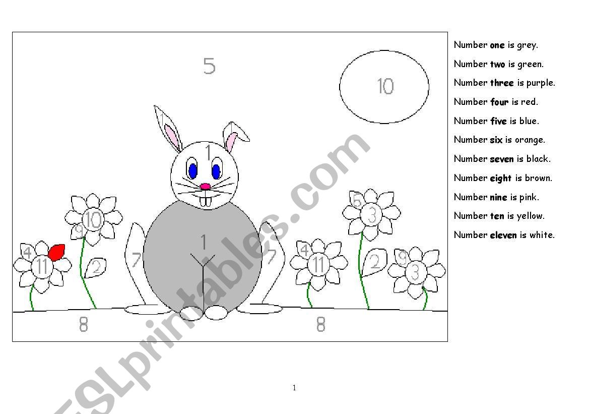 Read and colour worksheet