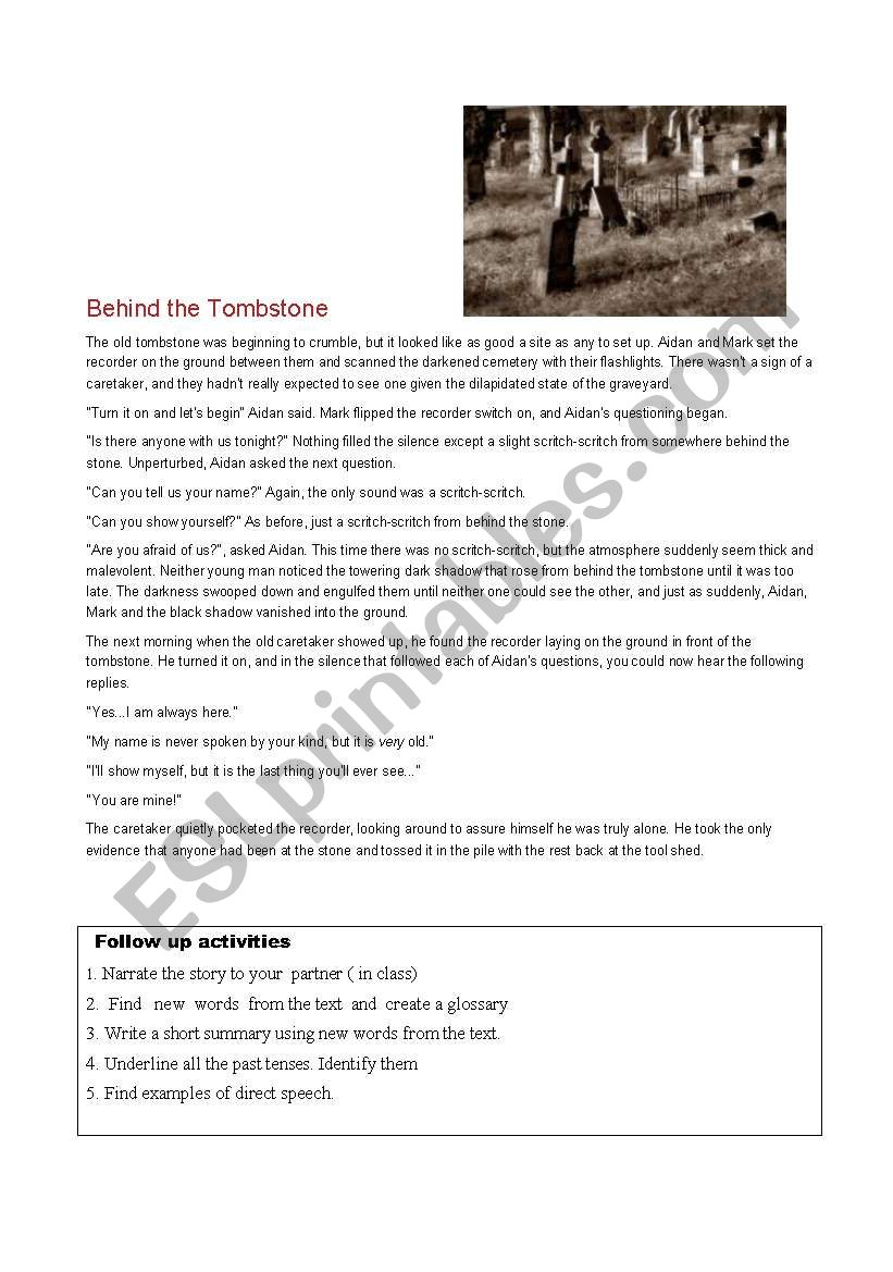 Short stories worksheet