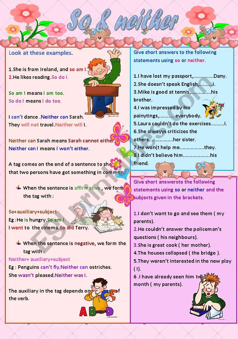 So & neither worksheet