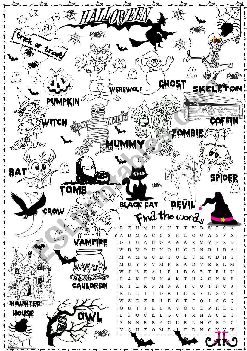 halloween worksheet