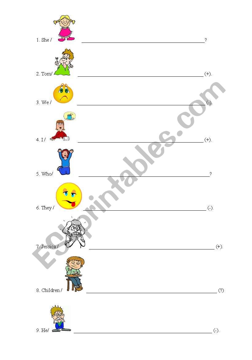Feelings worksheet