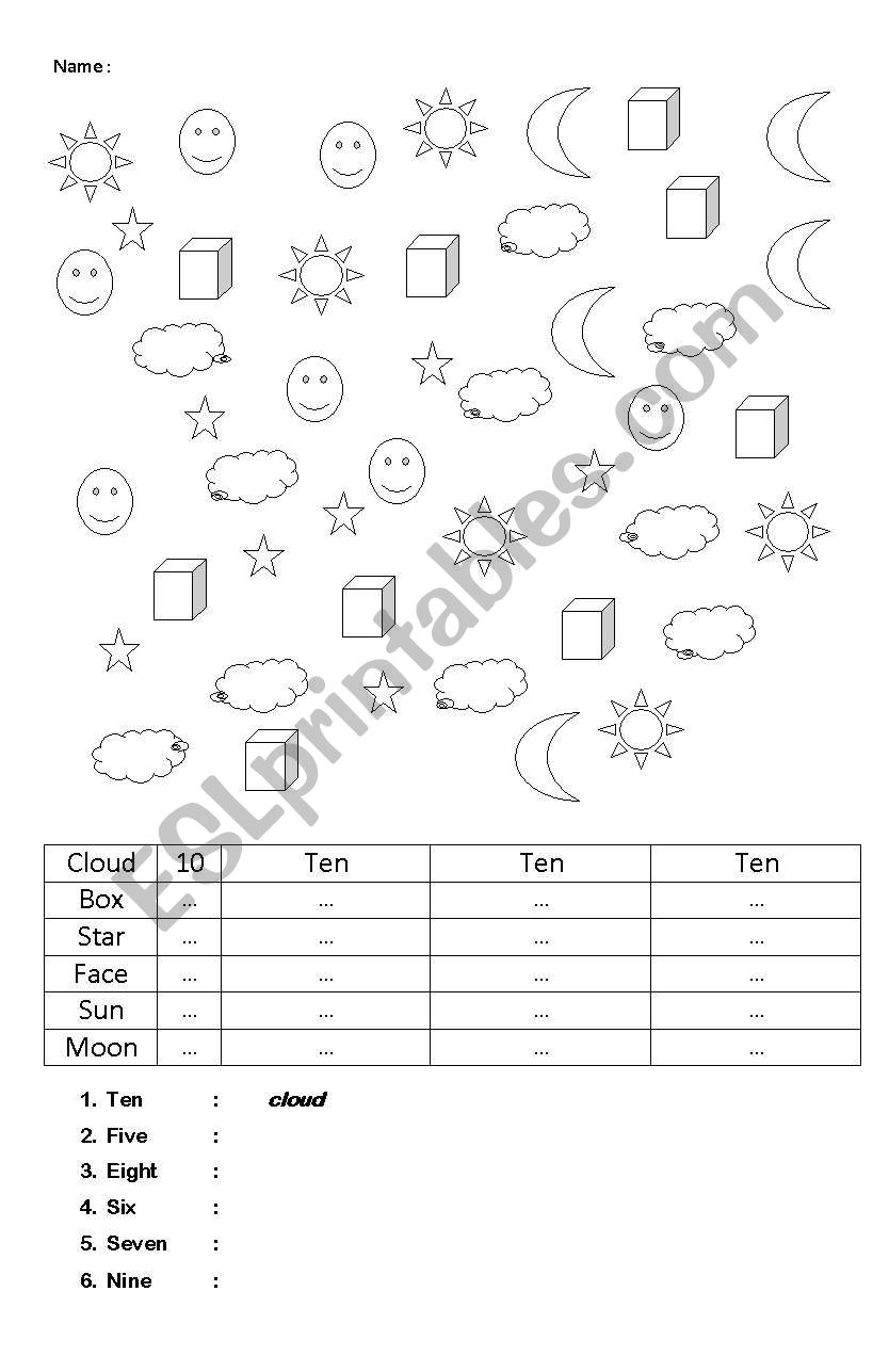 counting object worksheet