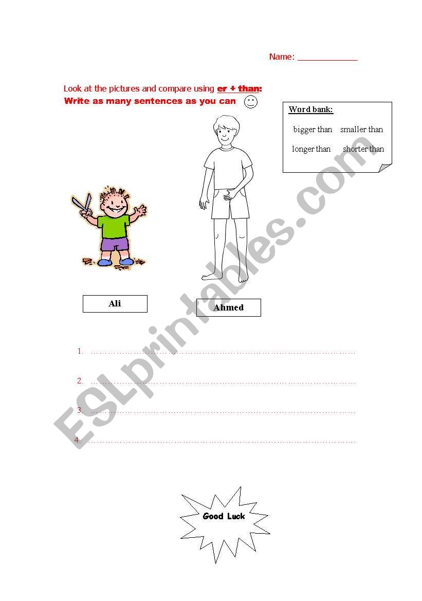 adjectives worksheet