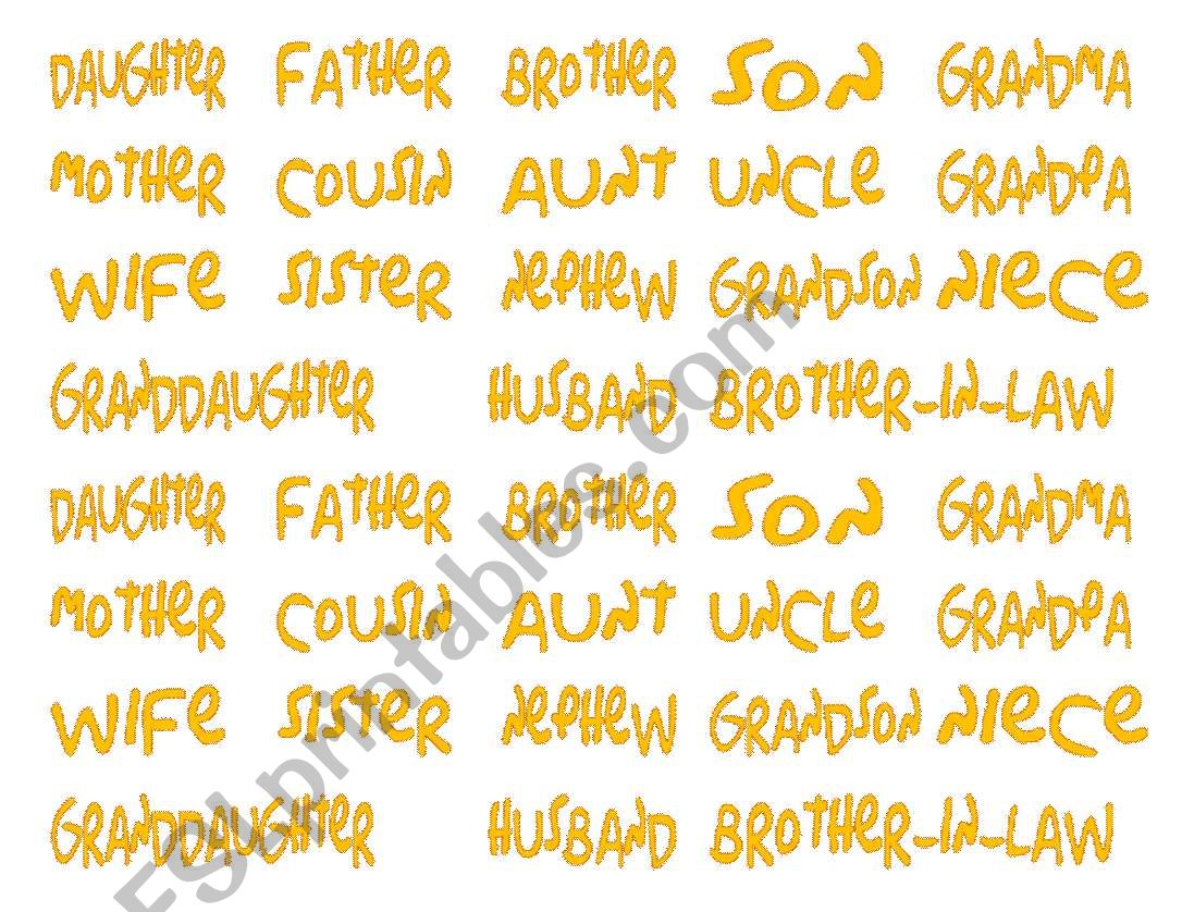 FAMILY 2/2 worksheet
