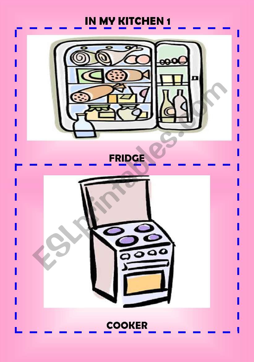 In my kitchen 1: flash-cards 1/3