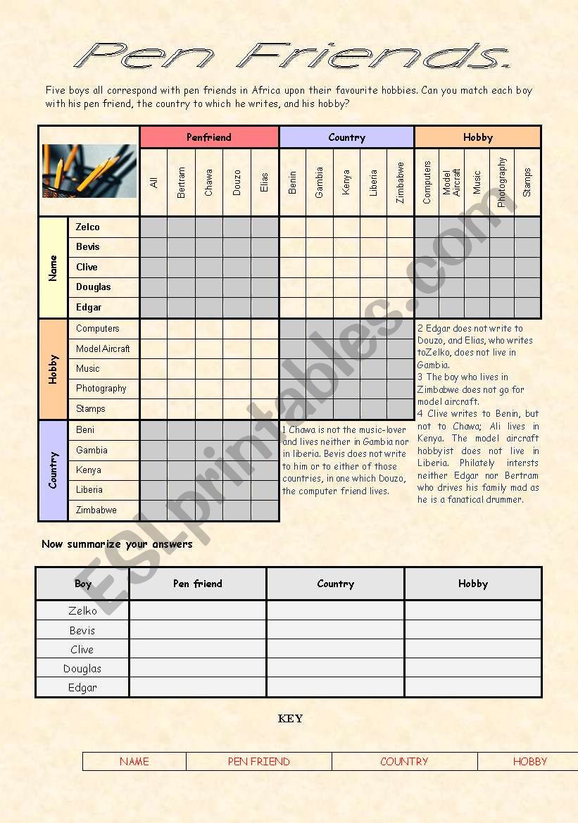 Pen friends - Logic game+key included