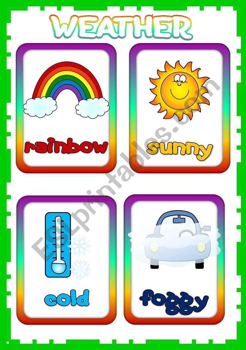 Weather - flashcards worksheet