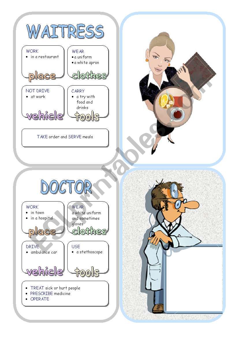 Job Cards - Set 4 worksheet