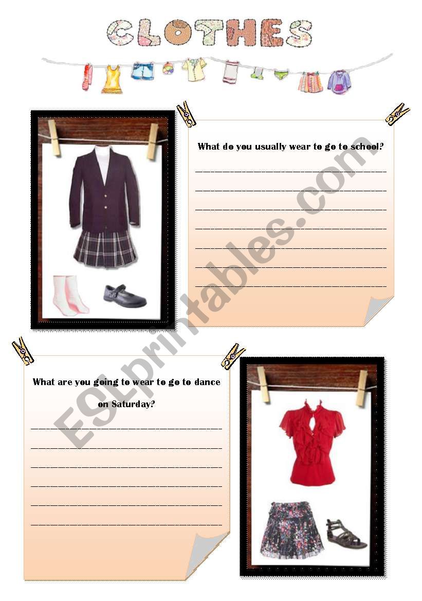 Clothes worksheet