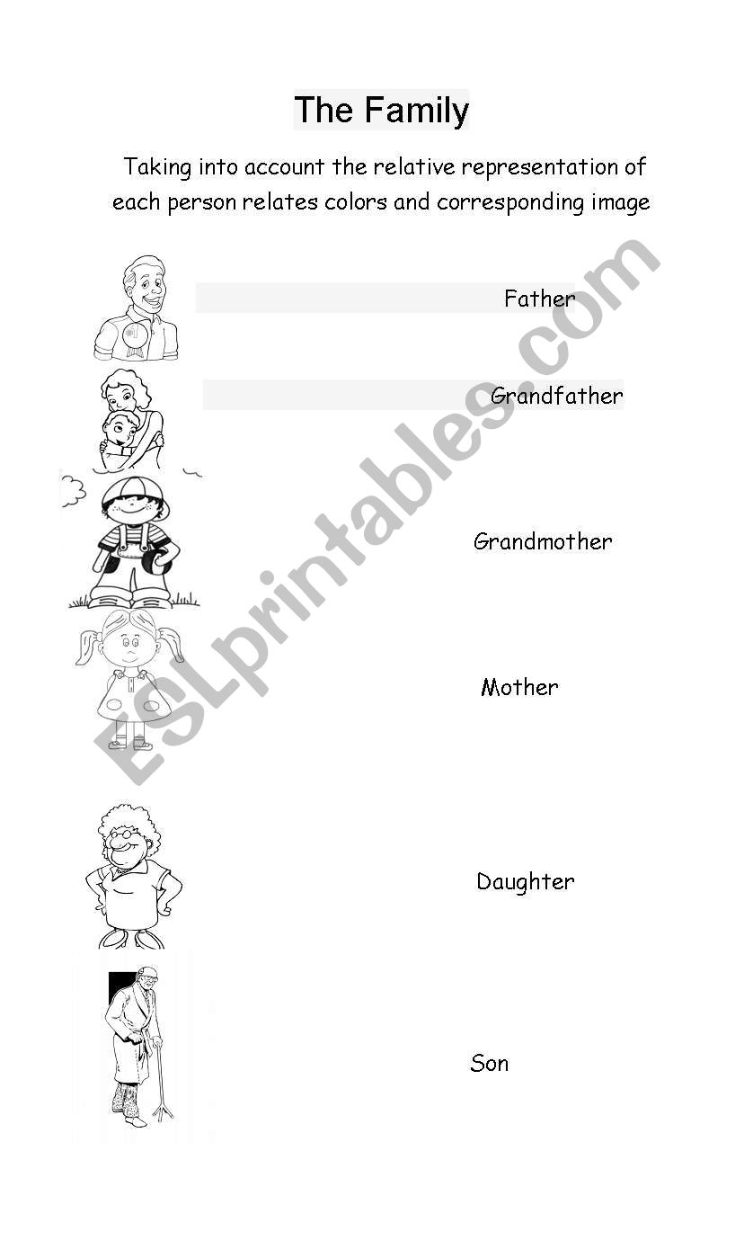 THE FAMILY worksheet