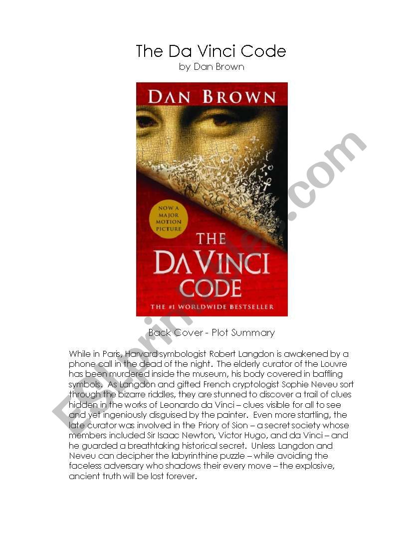 Da Vinci Code by Dan Brown, Descriptive English