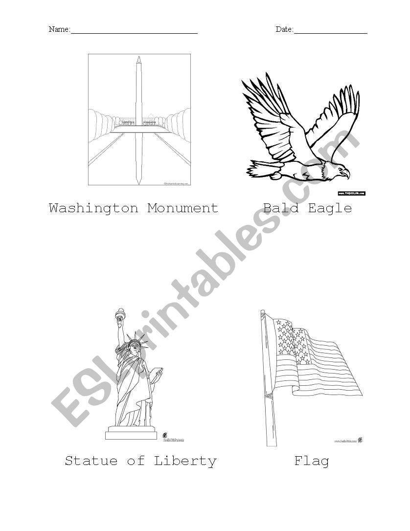 Patriotic Symbols worksheet