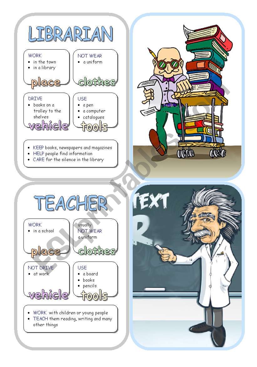 Job Cards - Set 5 worksheet