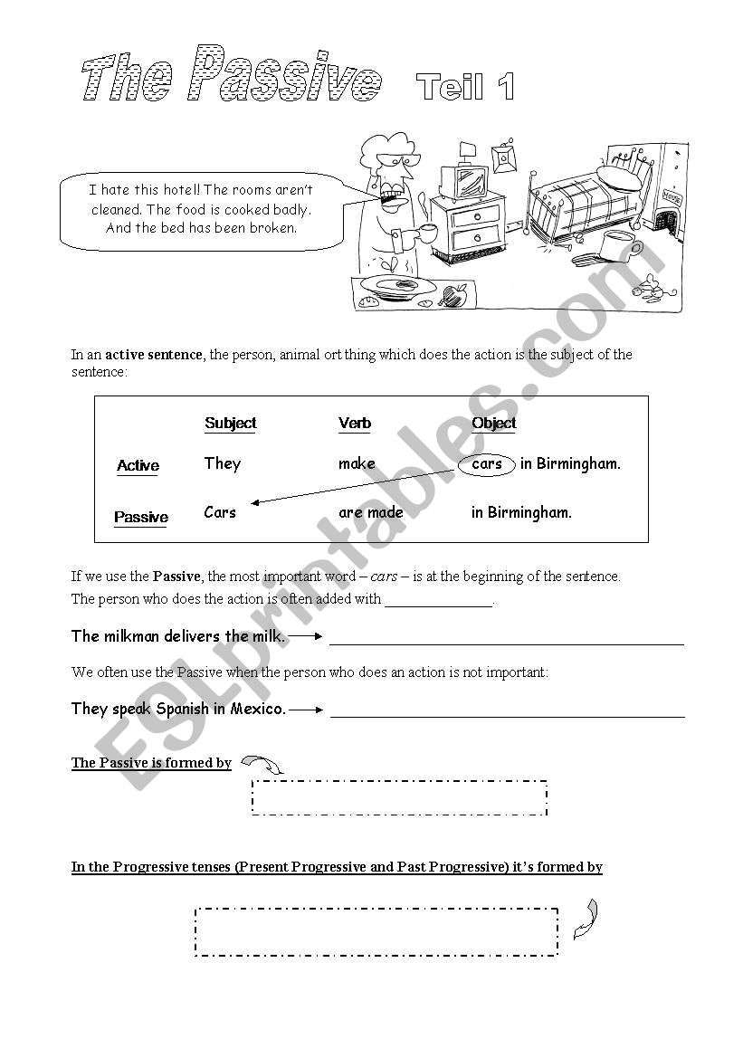 Passive voice worksheet