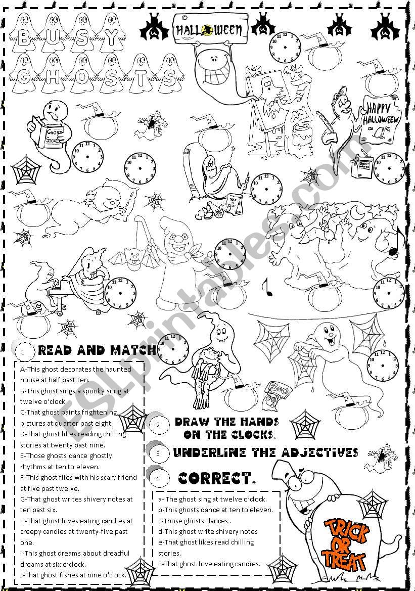 halloween worksheet