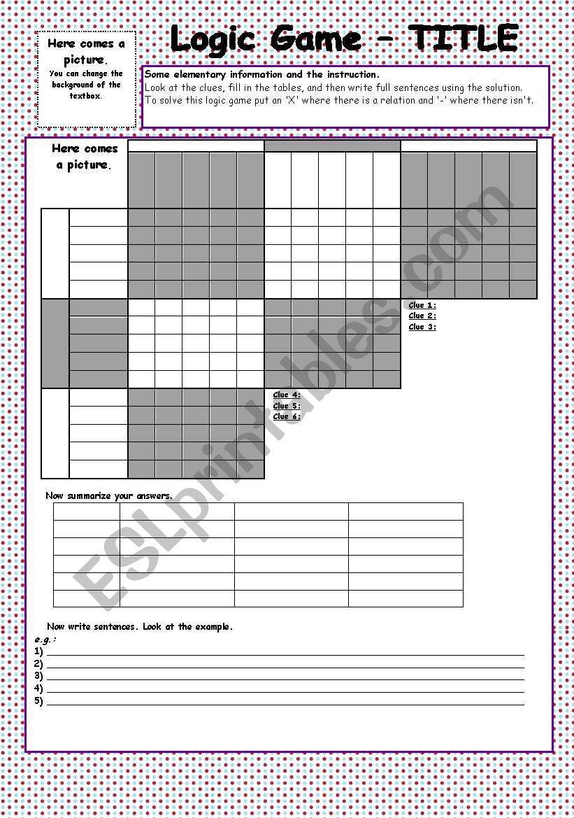 Logic game template 2nd version *** created with MS Word2003