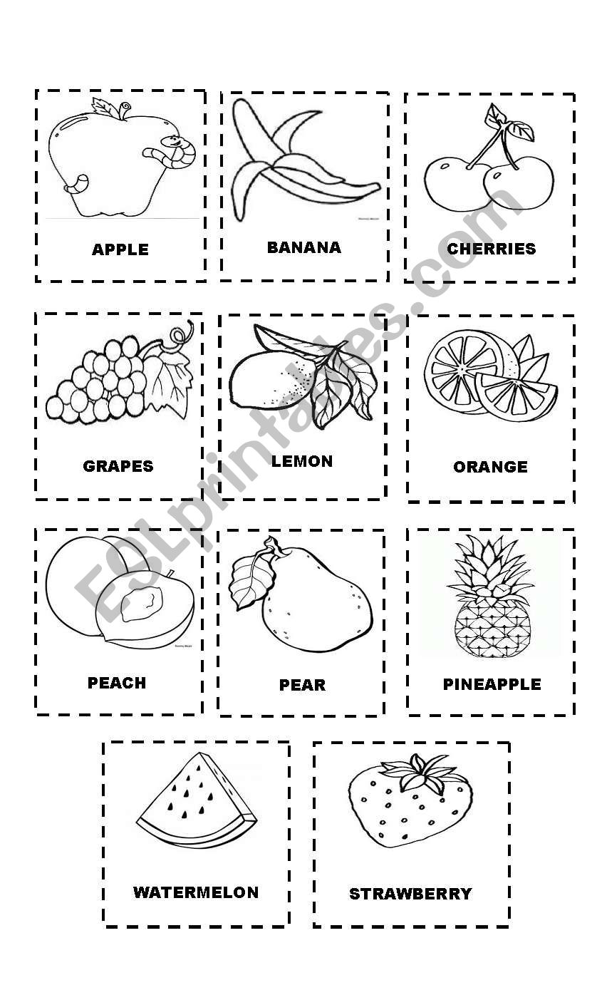 My Favourite Fruits worksheet