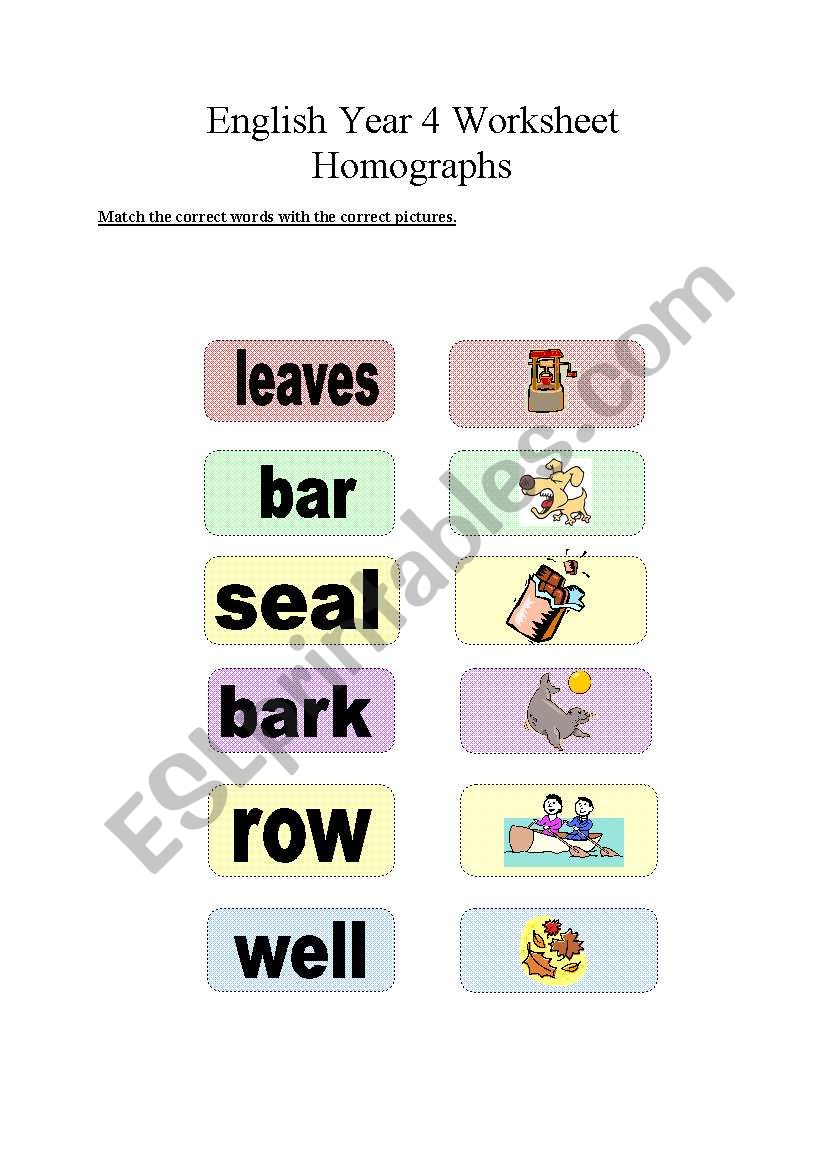 homographs worksheet worksheet