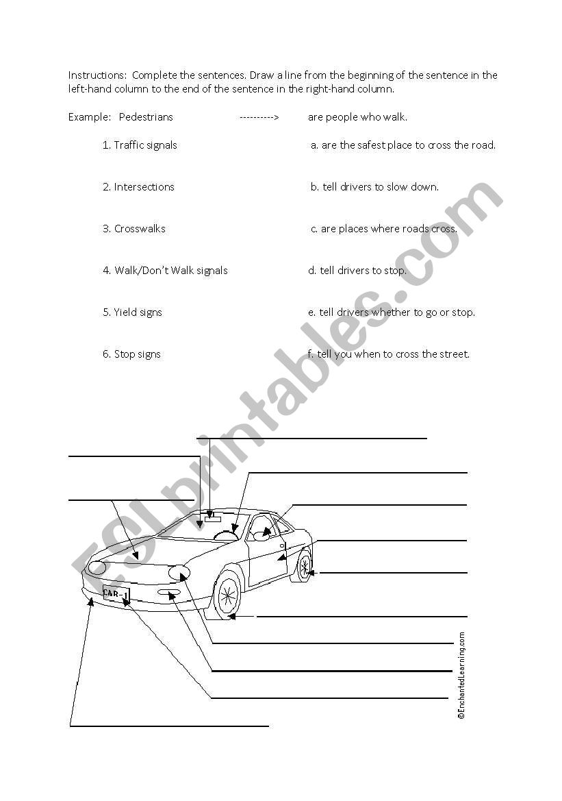 Cars worsheet worksheet