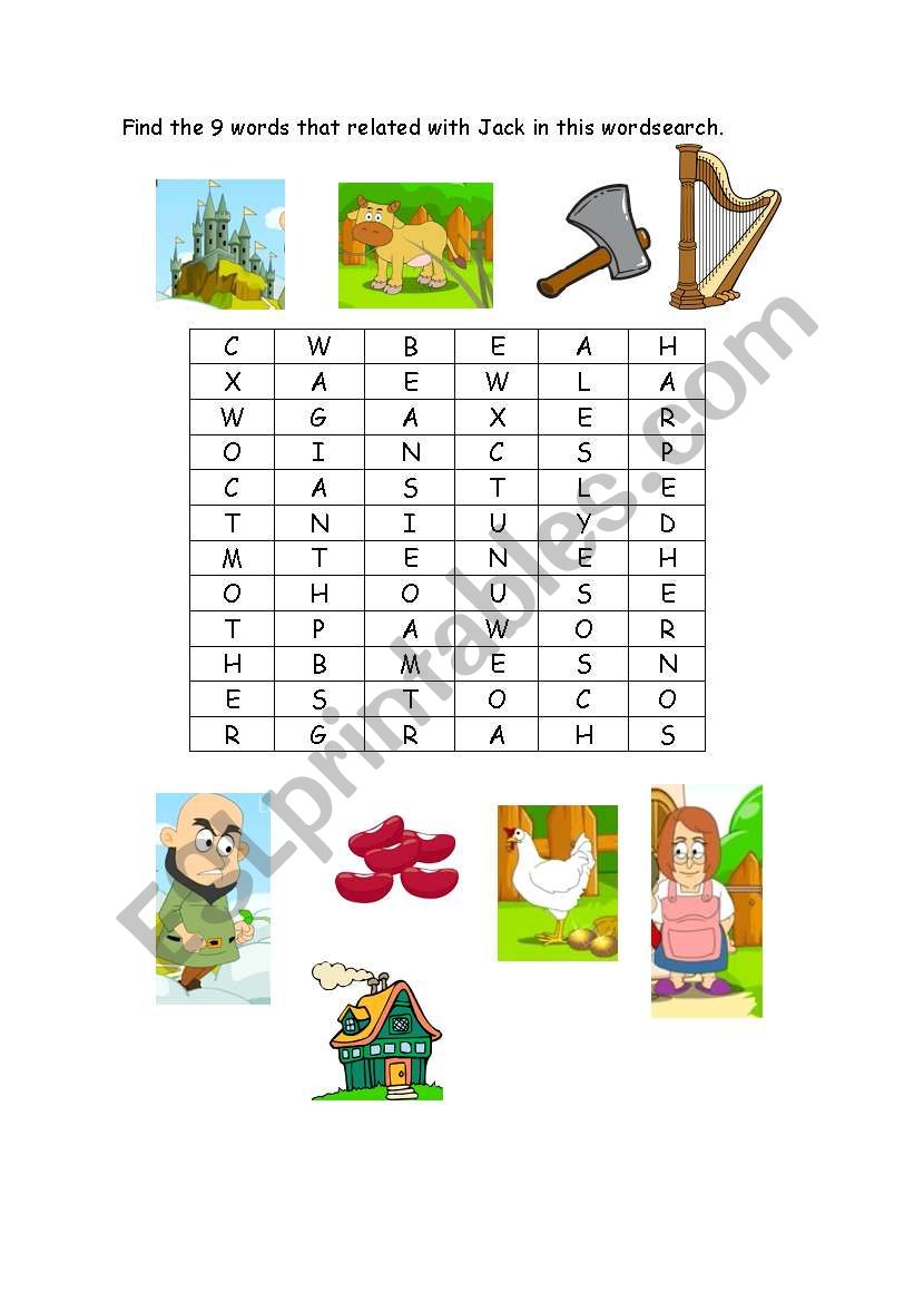 jack and beanstalk worksheet