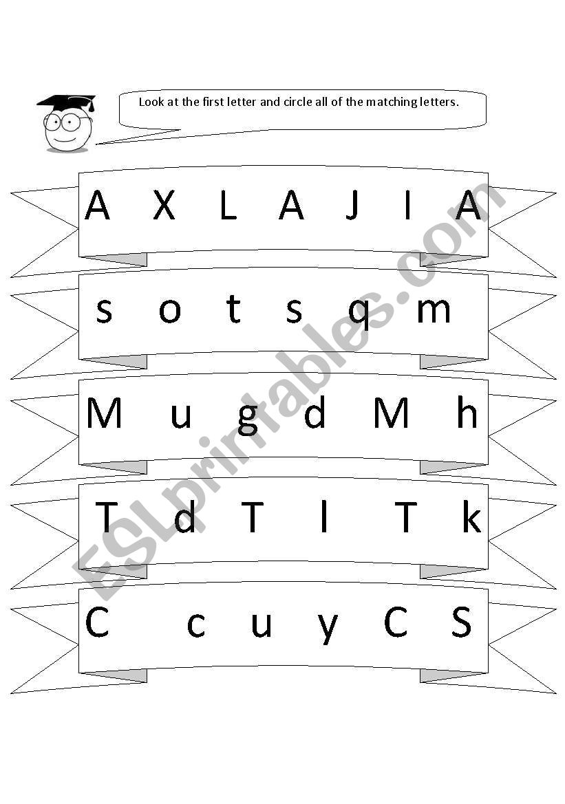 Letter Recognition worksheet