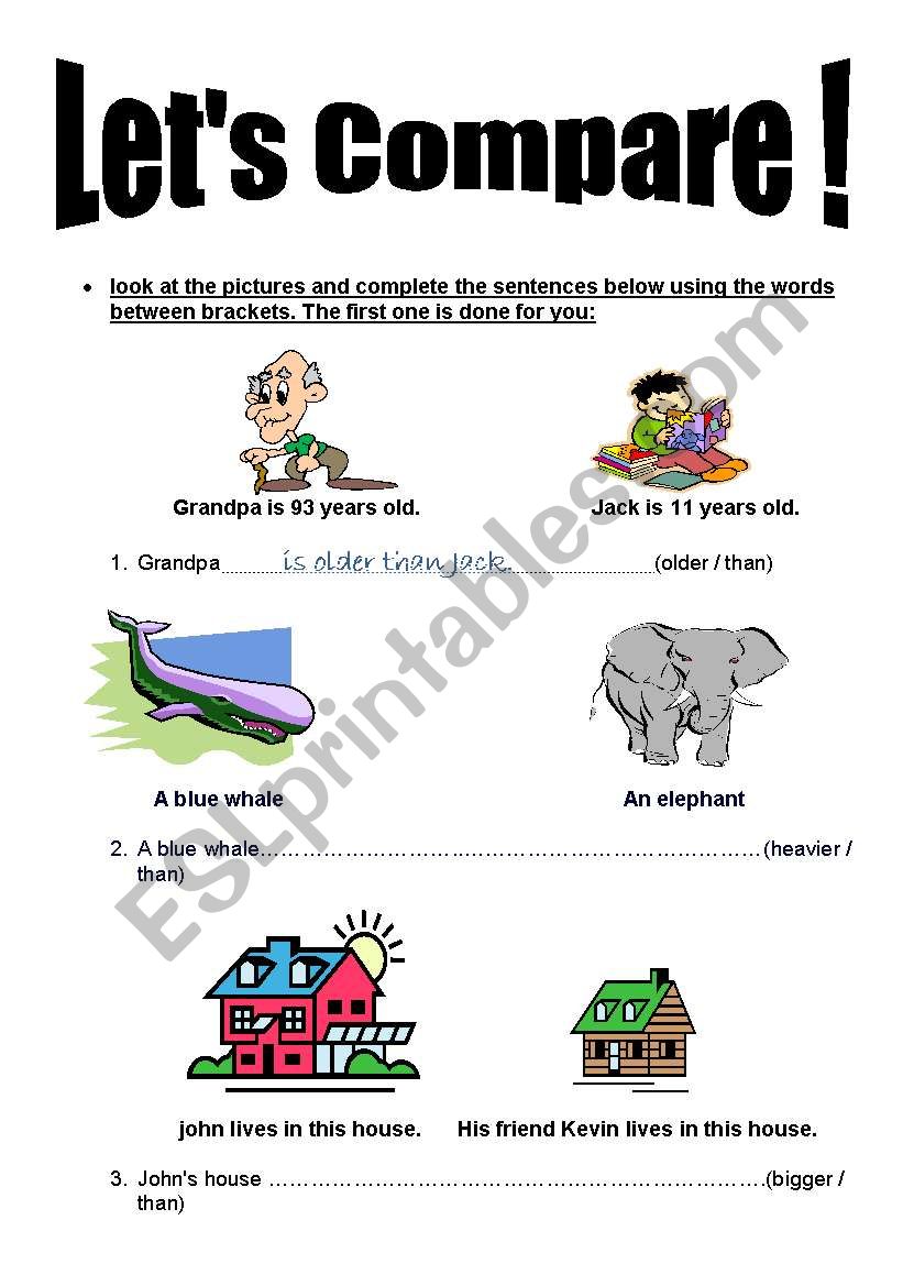 LetÂ´s Compare ! worksheet