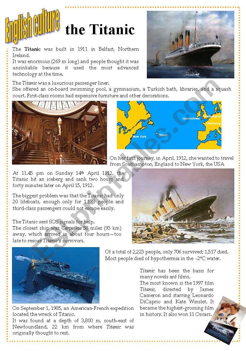 English culture 9 - The Titanic