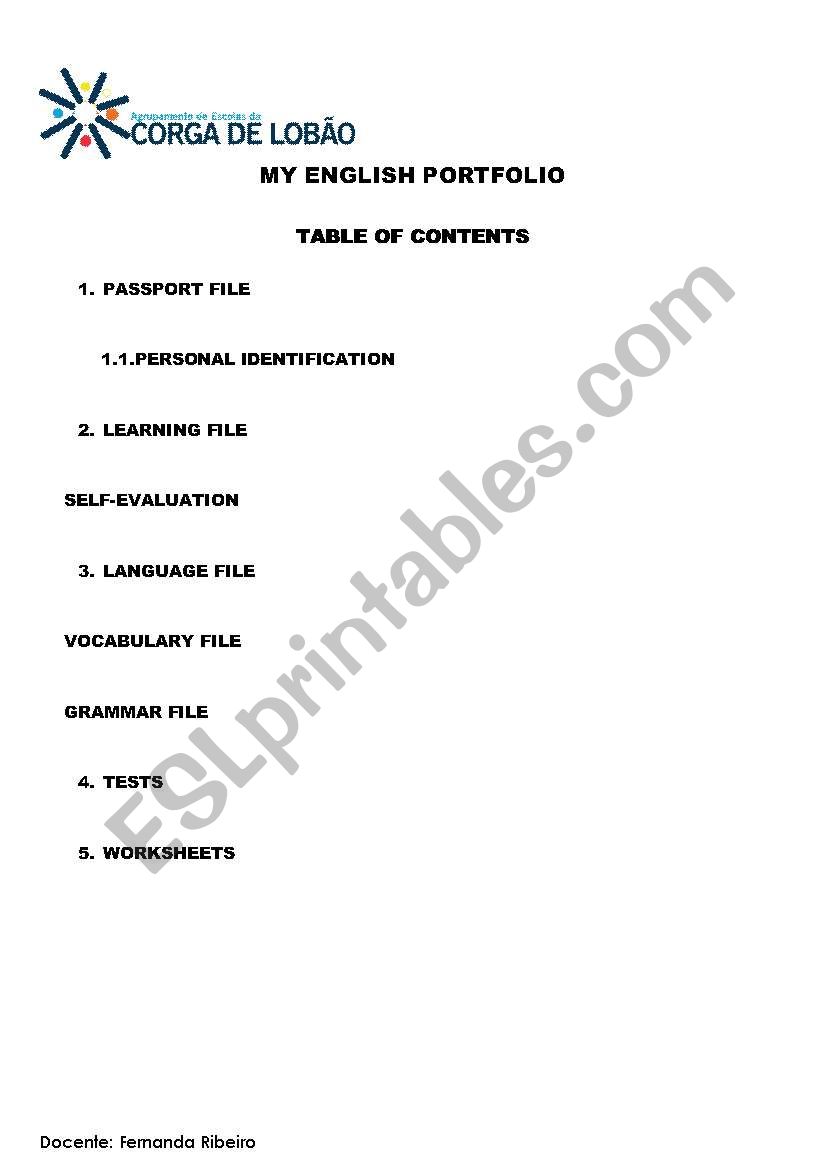 Vocabulary File worksheet