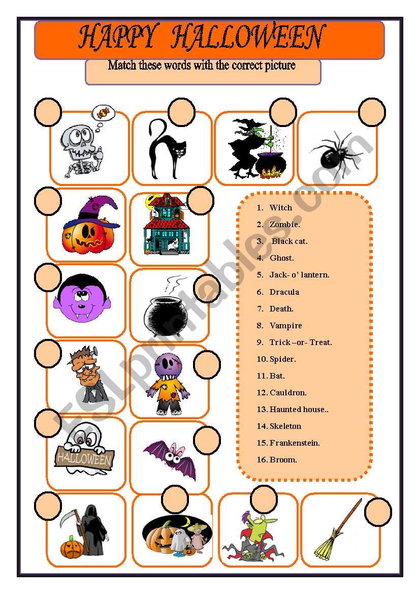 HAPPY HALLOWEEN worksheet