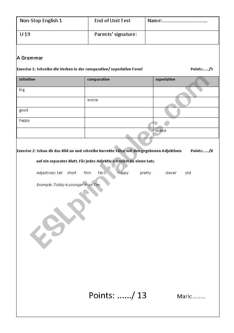 end_of_unit_test worksheet