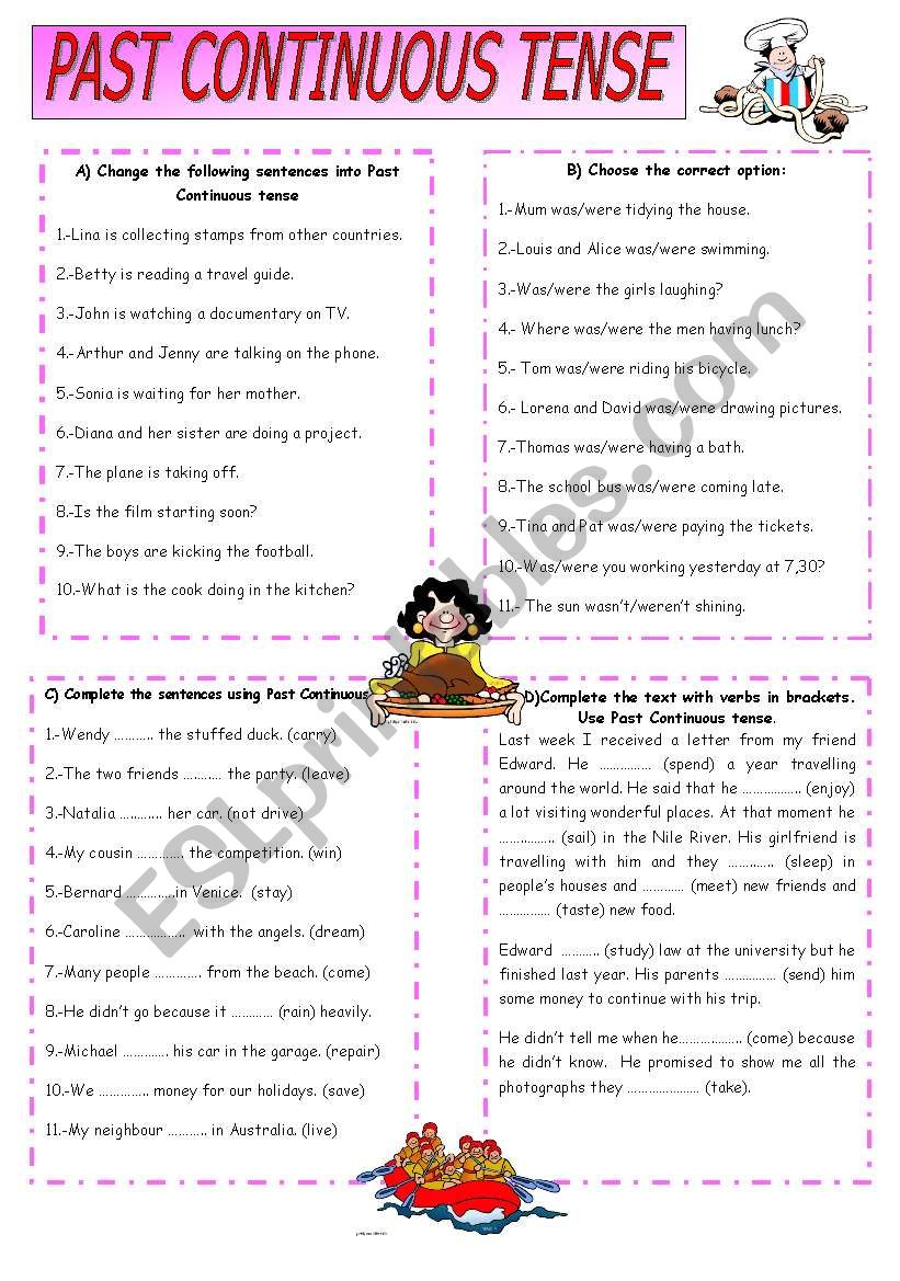 PAST CONTINUOUS TENSE worksheet