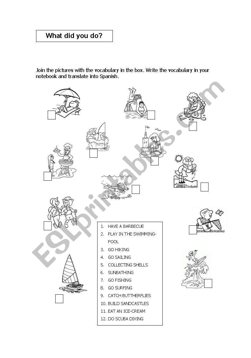 In Summer (PART II) worksheet