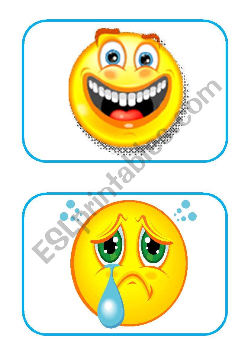 emotion flashcards worksheet