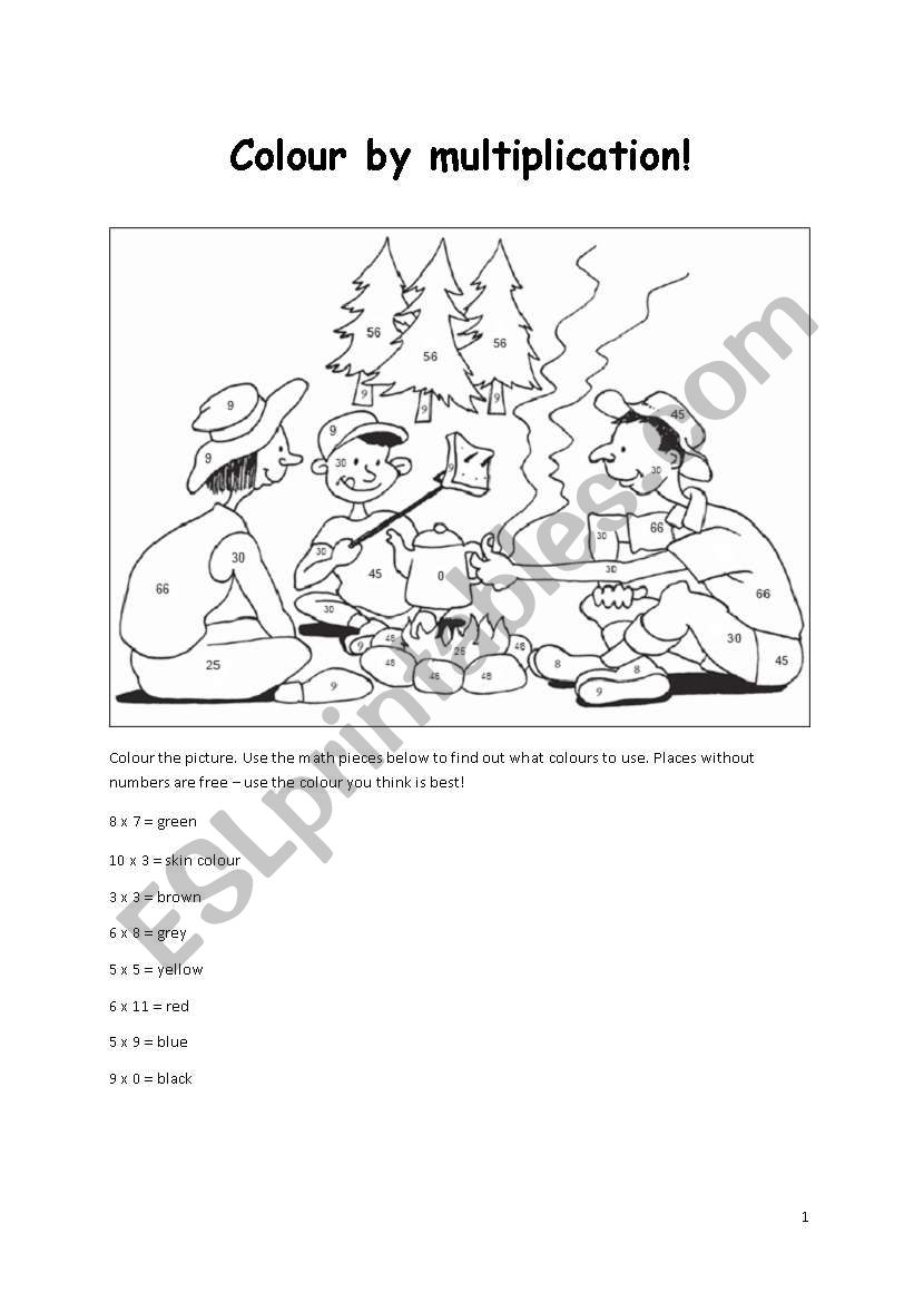 Colour the forest by multiplication!