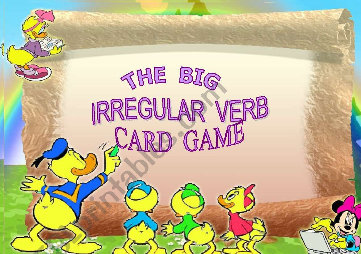 The big irregular verb game - Set 12
