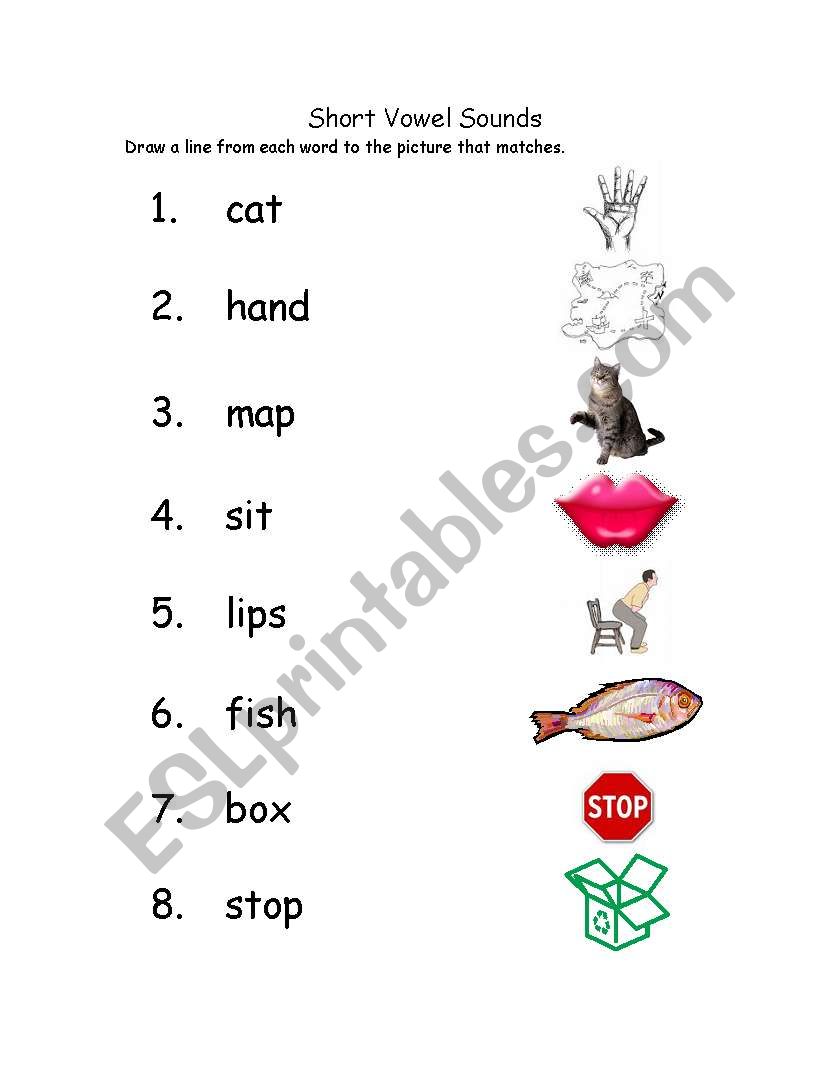 Short Vowel Sounds worksheet