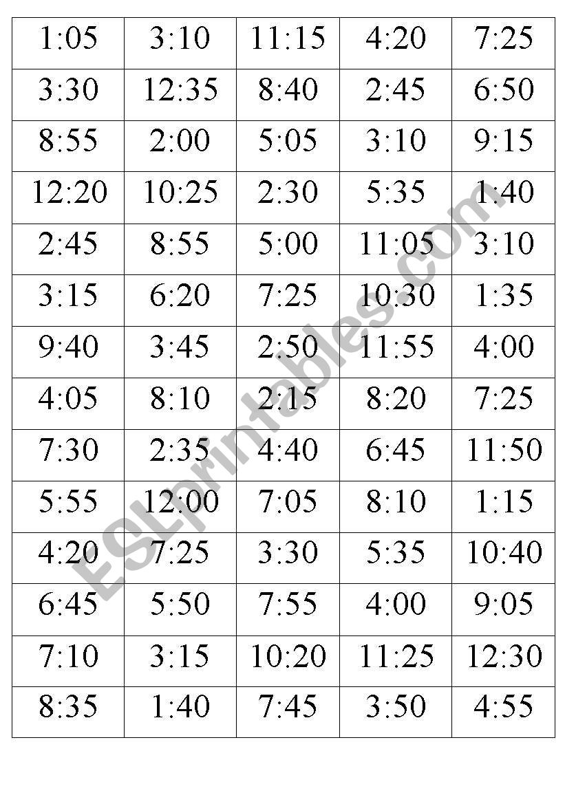 Tell me the time! worksheet