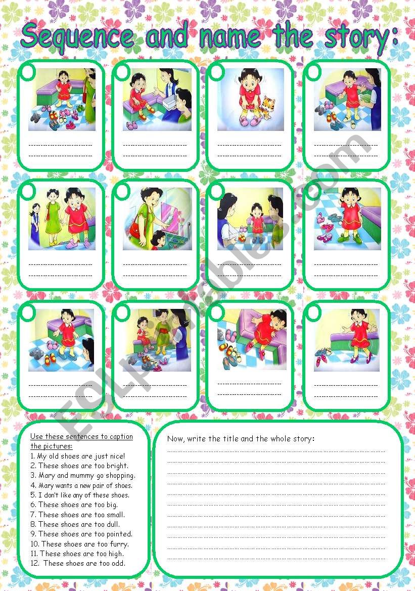 Picture Sequence Story Writing Worksheets