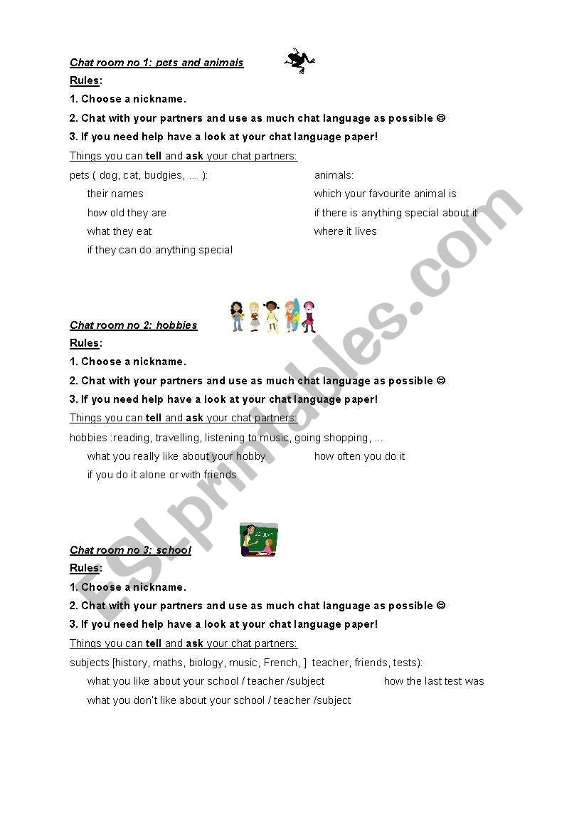 Chat language part 3 worksheet