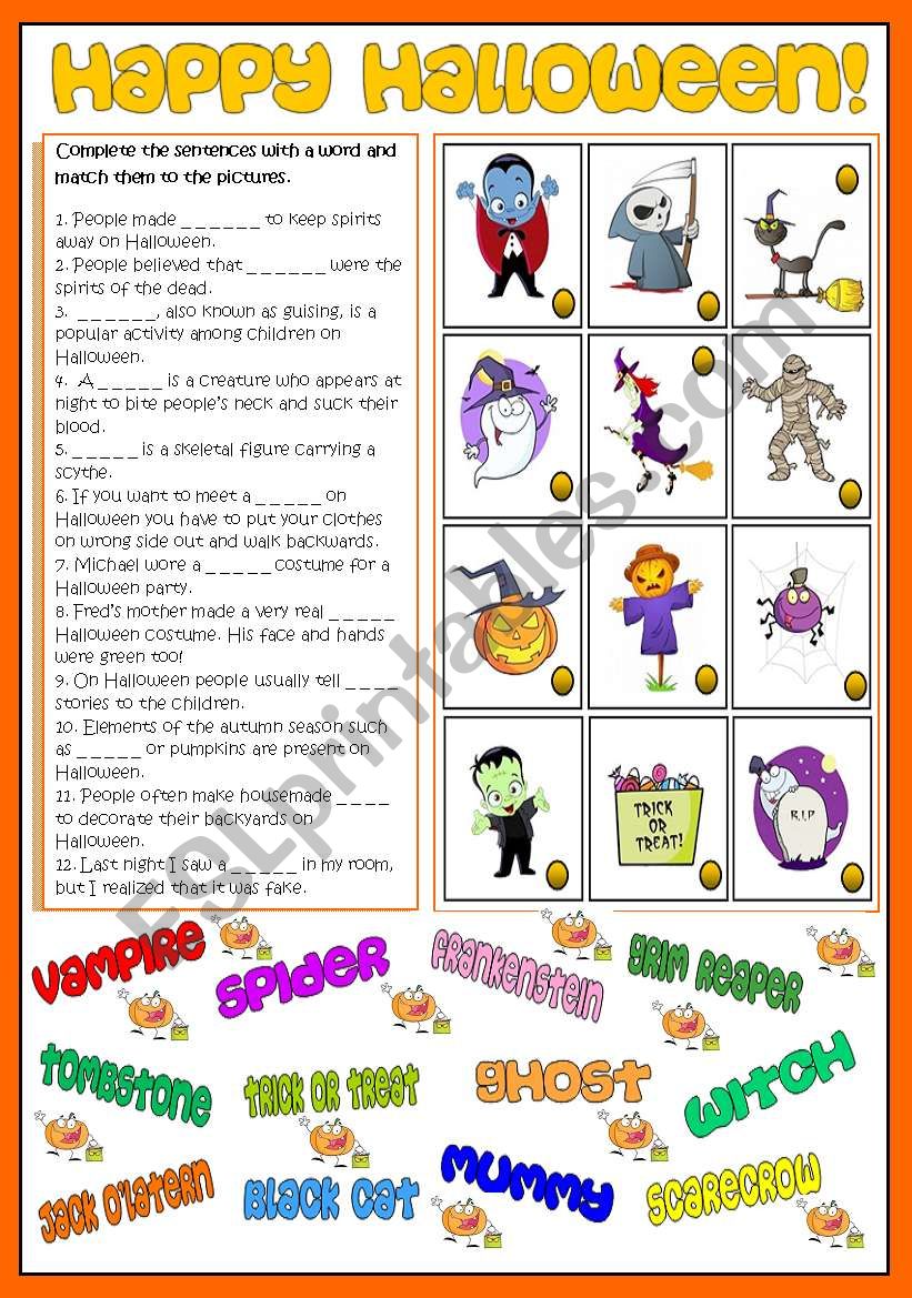 Happy Halloween! worksheet